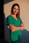 Bluzka medyczna damska wiskoza scrubs Basic w kolorze Jungle Green