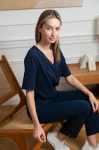 Bluzka medyczna damska wiskoza scrubs Classy w kolorze Blueberry II