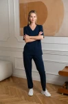 Spodnie medyczne damskie wiskoza scrubs Classy w kolorze Blueberry II