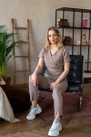 Spodnie medyczne damskie wiskoza scrubs Chic w kolorze Cappuccino II