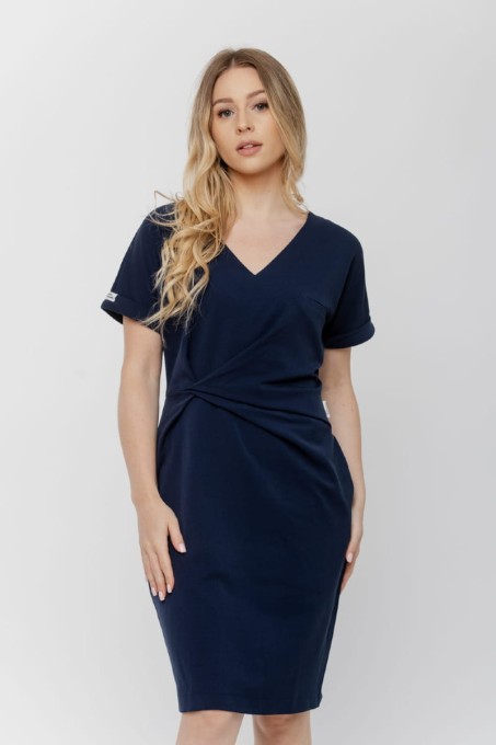 Sukienka medyczna Pretty z wiskozy w kolorze Blueberry