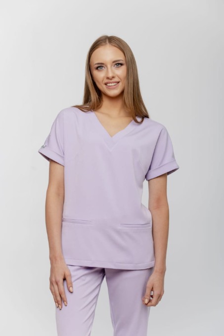 Bluzka medyczna damska BASIC kolor Lavender Mist