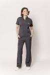Spodnie medyczne damskie wiskoza scrubs Wide w kolorze Melange Grey