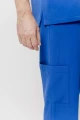 Męskie scrubsy z wiskozy w kolorze Blue Monday – nowoczesne spodnie medyczne z wygodnym pasem dla personelu medycznego.
